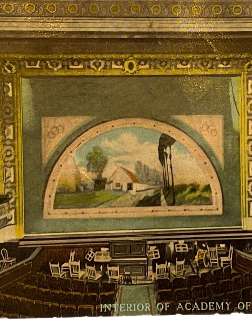 Antique 1912 Litho Ephemera Postcard Academy Of Music Wilmington, NJ SH Kress Co